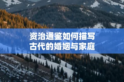 资治通鉴如何描写古代的婚姻与家庭