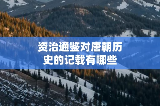 资治通鉴对唐朝历史的记载有哪些