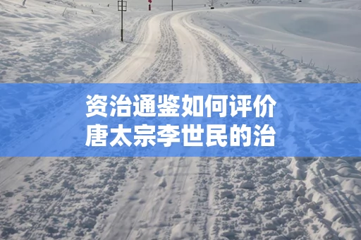 资治通鉴如何评价唐太宗李世民的治国