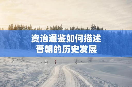 资治通鉴如何描述晋朝的历史发展