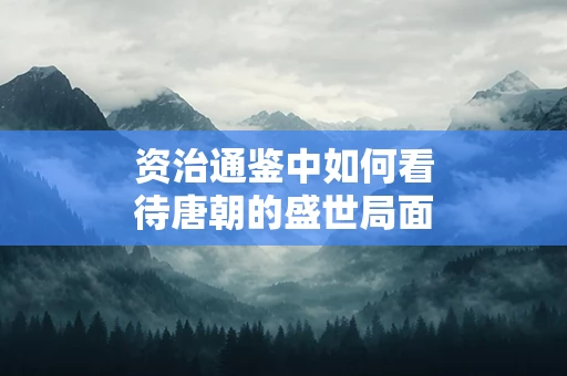 资治通鉴中如何看待唐朝的盛世局面