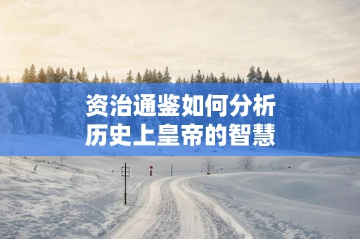 资治通鉴如何分析历史上皇帝的智慧