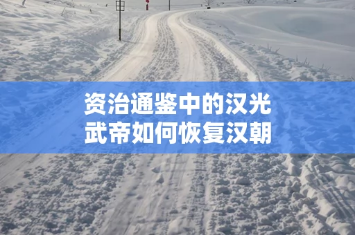 资治通鉴中的汉光武帝如何恢复汉朝政权