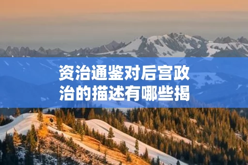 资治通鉴对后宫政治的描述有哪些揭示