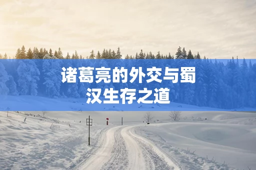 诸葛亮的外交与蜀汉生存之道