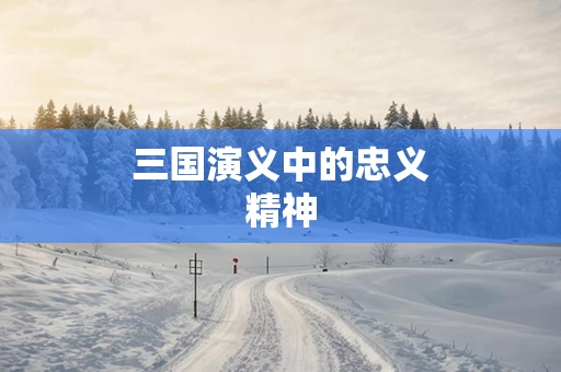 三国演义中的忠义精神