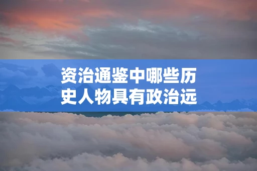 资治通鉴中哪些历史人物具有政治远见