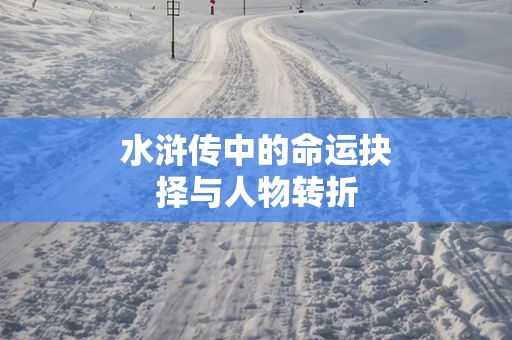 水浒传中的命运抉择与人物转折
