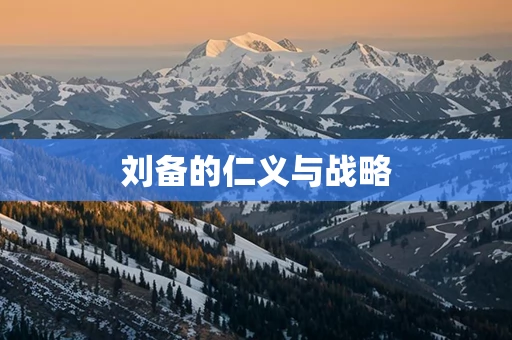 刘备的仁义与战略