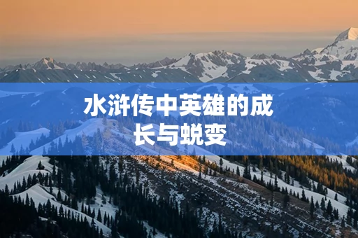 水浒传中英雄的成长与蜕变