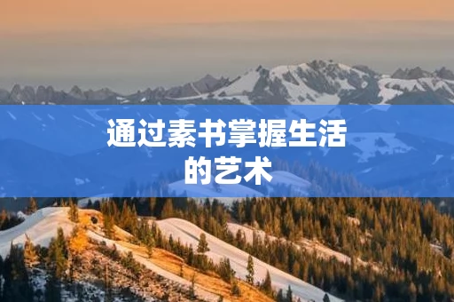 通过素书掌握生活的艺术