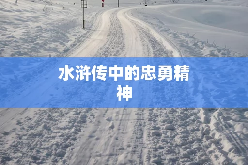 水浒传中的忠勇精神