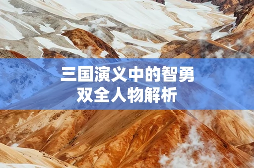 三国演义中的智勇双全人物解析