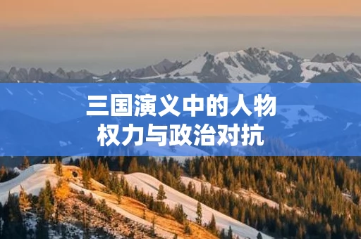 三国演义中的人物权力与政治对抗