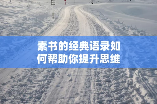 素书的经典语录如何帮助你提升思维