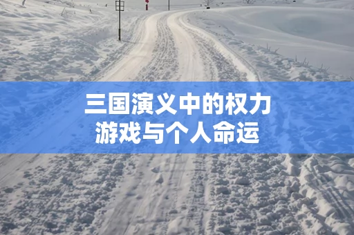 三国演义中的权力游戏与个人命运