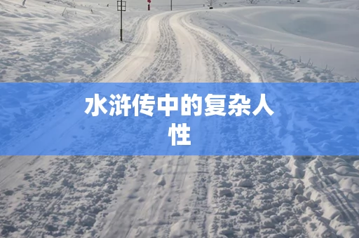 水浒传中的复杂人性