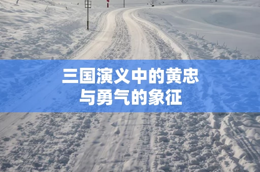 三国演义中的黄忠与勇气的象征