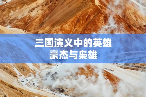 三国演义中的英雄豪杰与枭雄