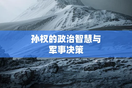 孙权的政治智慧与军事决策