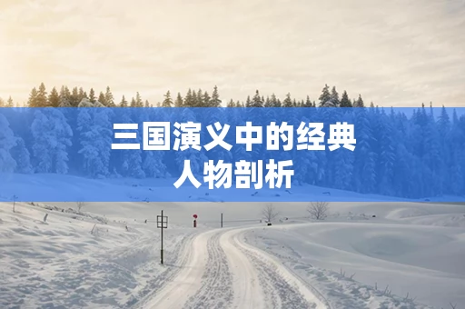 三国演义中的经典人物剖析