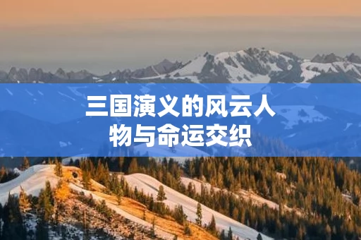三国演义的风云人物与命运交织