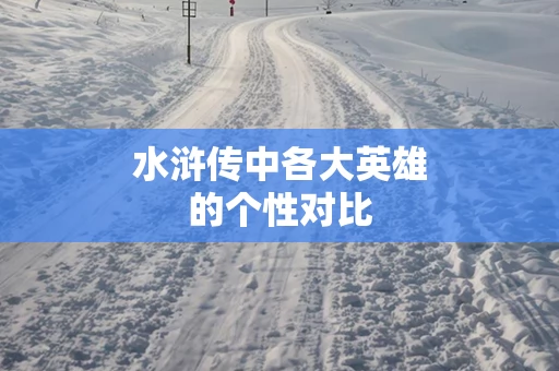 水浒传中各大英雄的个性对比