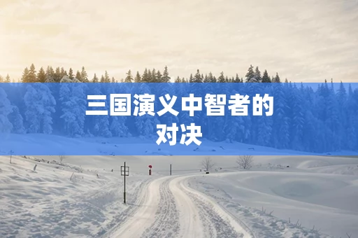 三国演义中智者的对决