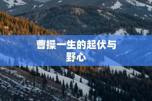 曹操一生的起伏与野心