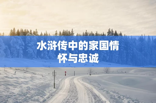 水浒传中的家国情怀与忠诚