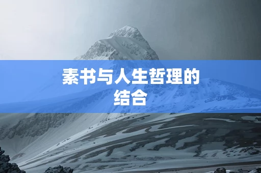 素书与人生哲理的结合