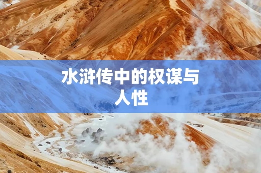水浒传中的权谋与人性