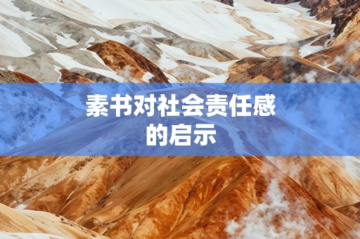素书对社会责任感的启示