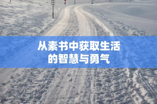 从素书中获取生活的智慧与勇气