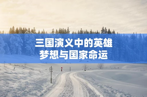三国演义中的英雄梦想与国家命运