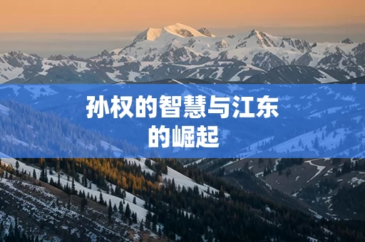 孙权的智慧与江东的崛起