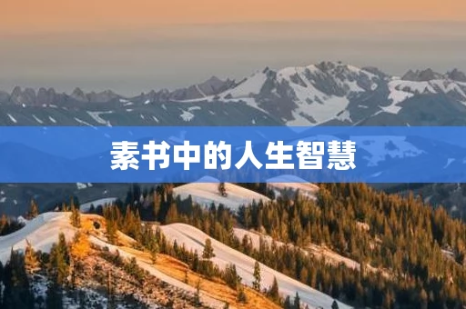 素书中的人生智慧