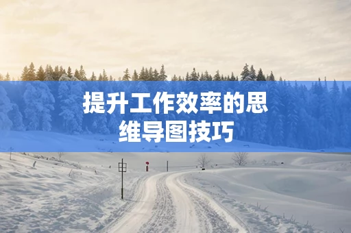 提升工作效率的思维导图技巧