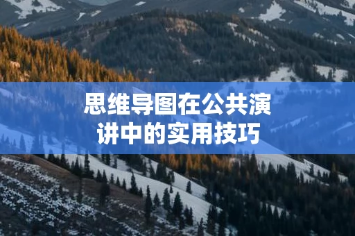 思维导图在公共演讲中的实用技巧
