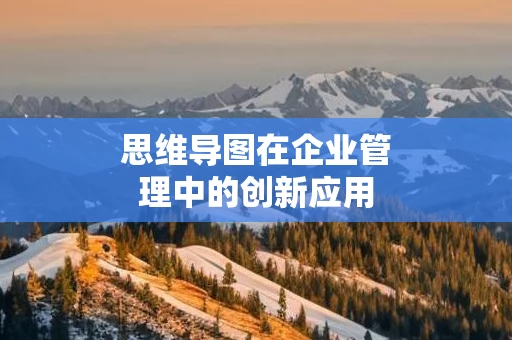 思维导图在企业管理中的创新应用