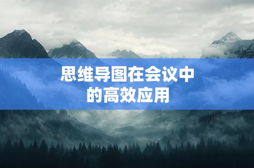 思维导图在会议中的高效应用