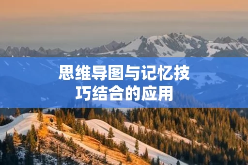 思维导图与记忆技巧结合的应用