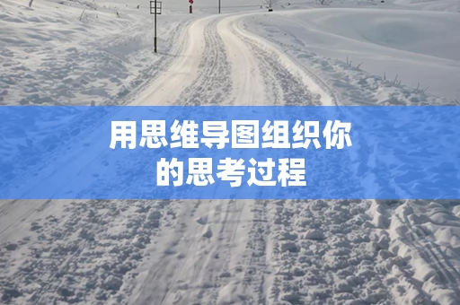 用思维导图组织你的思考过程