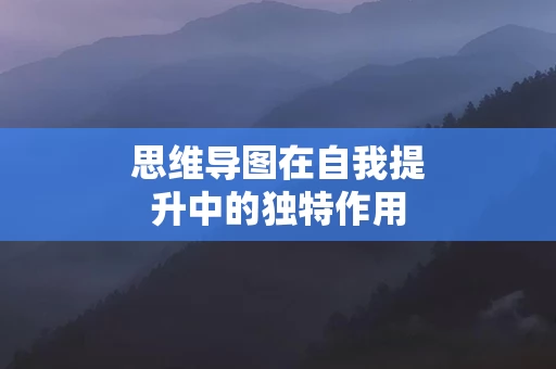 思维导图在自我提升中的独特作用