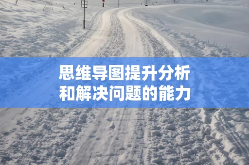 思维导图提升分析和解决问题的能力