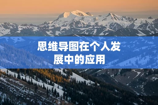 思维导图在个人发展中的应用