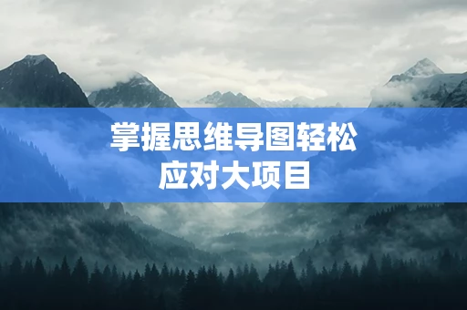 掌握思维导图轻松应对大项目