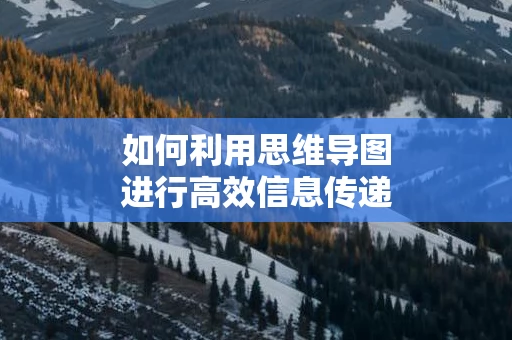 如何利用思维导图进行高效信息传递