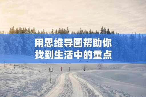 用思维导图帮助你找到生活中的重点