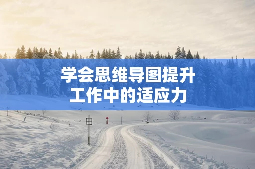 学会思维导图提升工作中的适应力